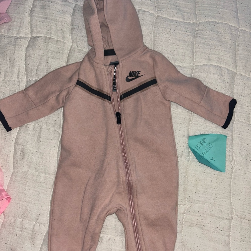 Nike Kids Hooded Footie - Light Brown